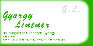 gyorgy lintner business card